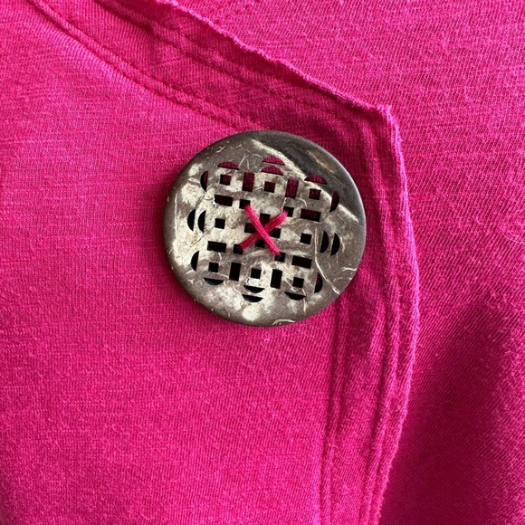 Soft Surroundings Light Burgundy Sleeveless, Raw Hem Design Top - Picture 2 of 5